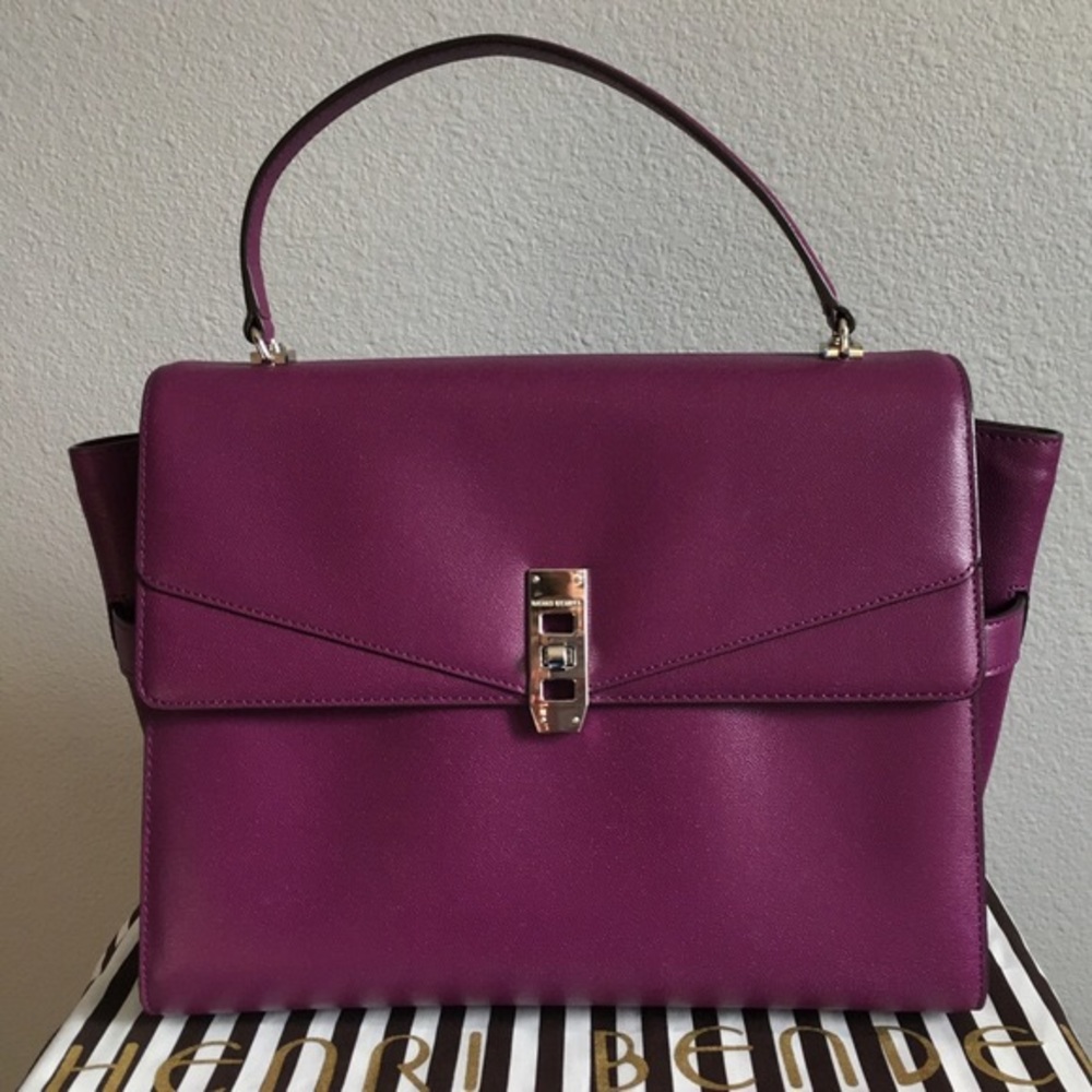 ISO Bendel Purple Uptown Satchel Bag